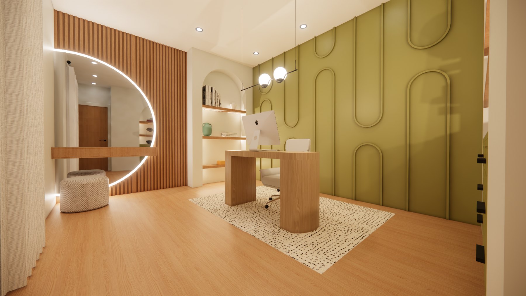 Green accent office design